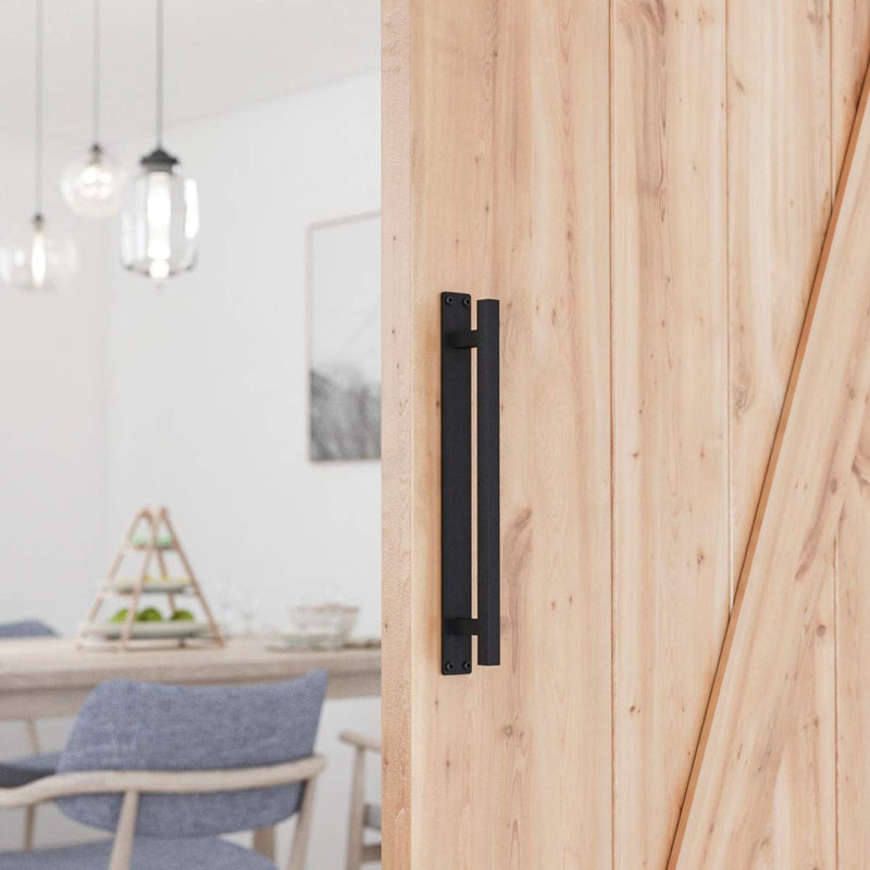 SMARTSTANDARD 12â€ Rustic Barn Door Handle for Sliding Door, Heavy Duty Barn Door Pull, Antique Long Base Gate Handle - Image 4